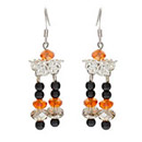 product photography of earrings with semiprecious stones. for brochure, cvatalog and other printed materials