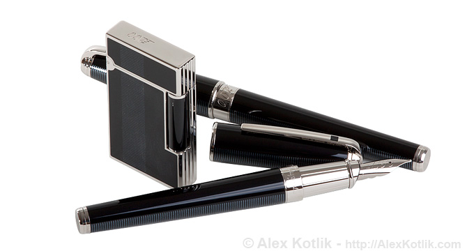 product photography - image of a set of exclusive luxury pens and a lighter 